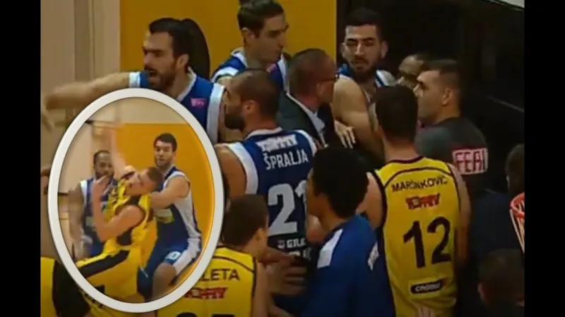 Έπαιξαν... μπουνιές παίκτες στην Κροατία (vid)