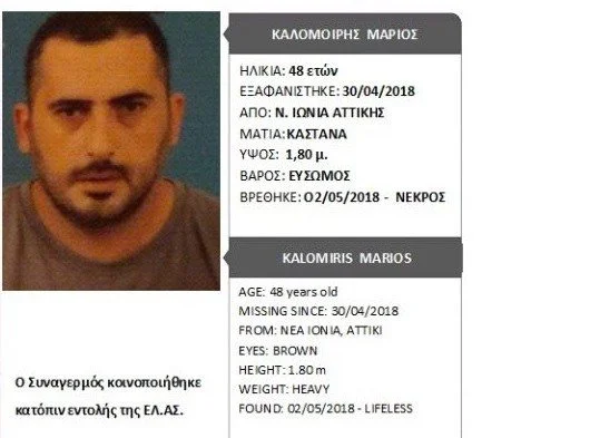 Νεκρός βρέθηκε ο Μάριος Καλομοίρης...