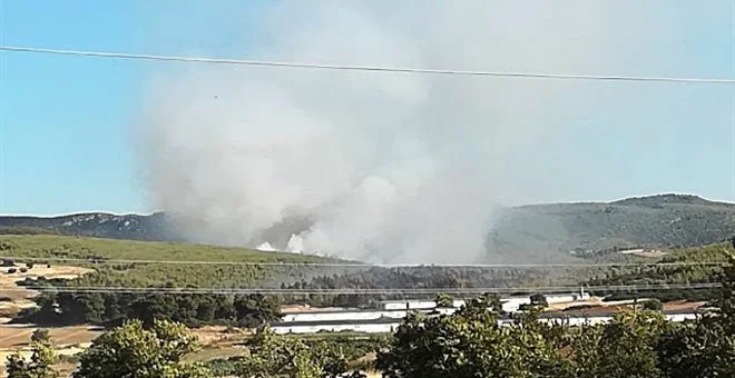 Σε εξέλιξη πυρκαγιά στην Εύβοια