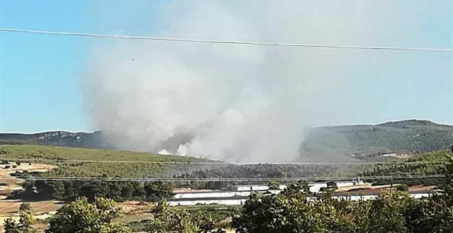 Σε εξέλιξη πυρκαγιά στην Εύβοια