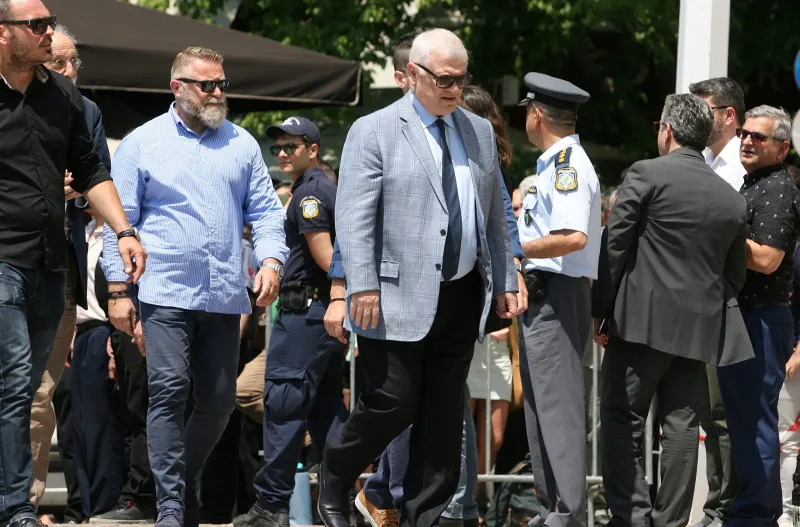 Ο Δημήτρης Μελισσανίδης στην κηδεία του Παύλου Γιαννακόπουλου