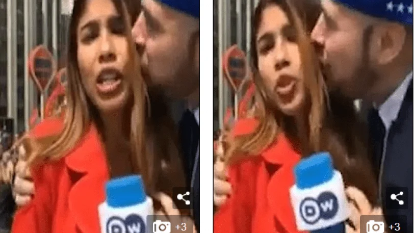 Θερμόαιμος οπαδός «άρπαξε» δημοσιογράφο και... τη φίλησε! (vid)
