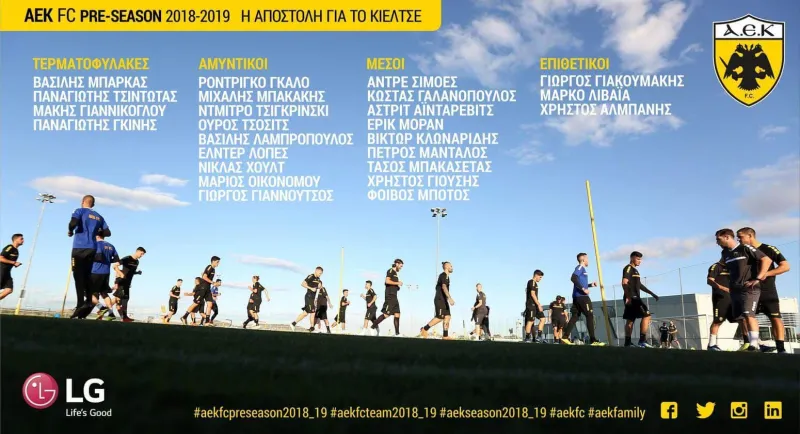 Η 25αδα της ΑΕΚ για το Κίελτσε