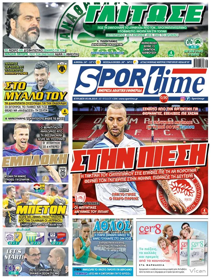 Διαβάστε σήμερα στο Sportime: «Στην πίεση»