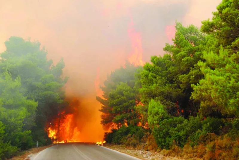 Χάρτης πρόβλεψης πυρκαγιάς για την Κυριακή 12/08