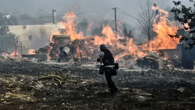 Χάρτης πρόβλεψης πυρκαγιάς για την Τρίτη 14/08
