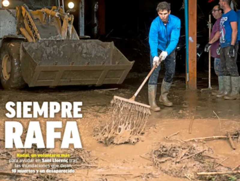 Πρωτοσέλιδο στη Marca ο εθελοντής Ράφα Ναδάλ - 10 νεκροί στη Μαγιόρκα [vid, pics]
