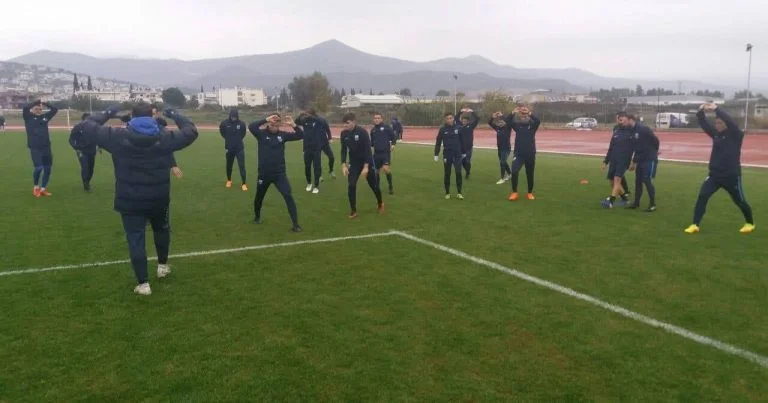 Λαμία: Προπόνηση υπό βροχόπτωση