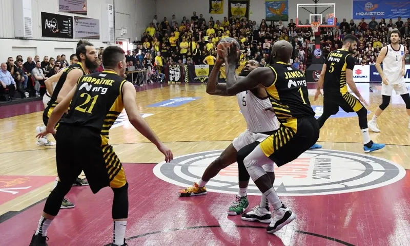 Ήφαιστος - ΑΕΚ 74-87: «Βασίλισσα» των τριπόντων στο Αιγαίο!