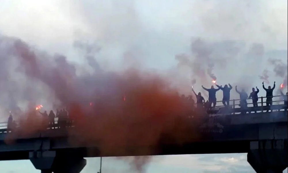 Τρέλα ΠΑΟΚτσήδων στην Εθνική Οδό! (vids)