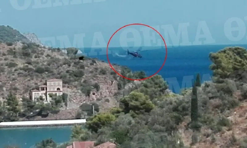 Πόρος: Φωτογραφίες-ντοκουμέντο από την πτώση του ελικοπτέρου