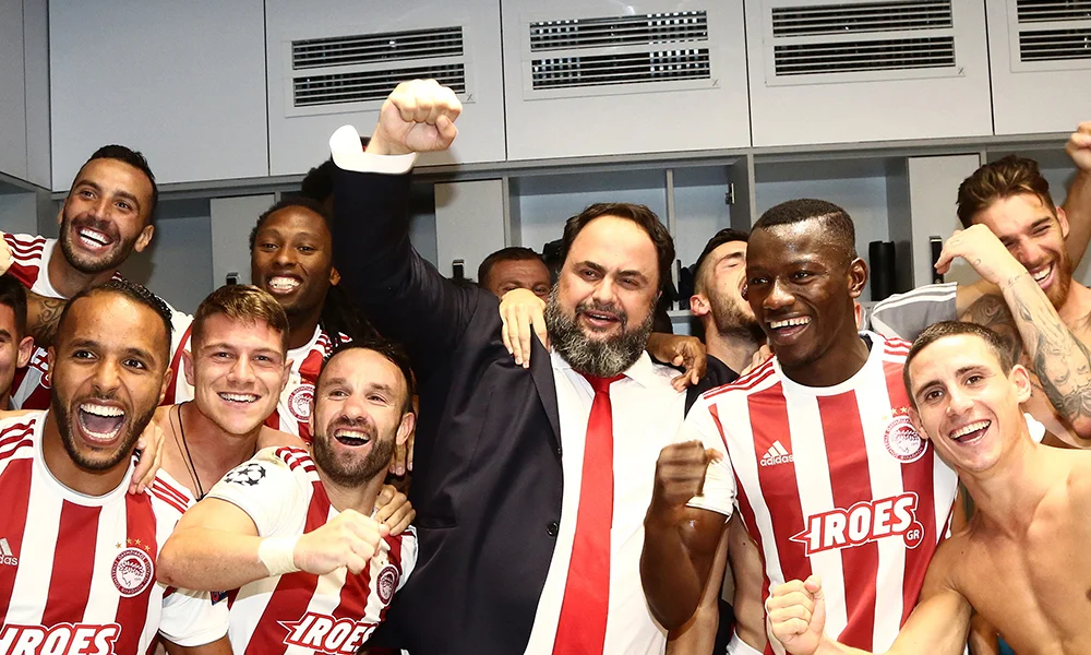 Ολυμπιακός: Οι πανηγυρισμοί στ' αποδυτήρια (pics)