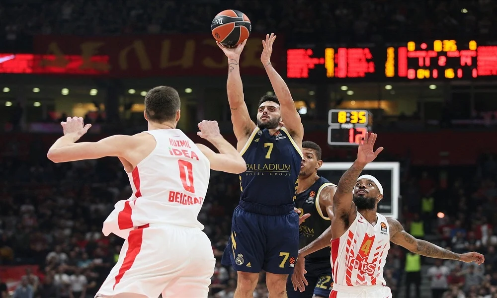 Ερυθρός Αστέρας- Ρεάλ: 60-75: Με 7/8 τρίποντα στο τέλος!