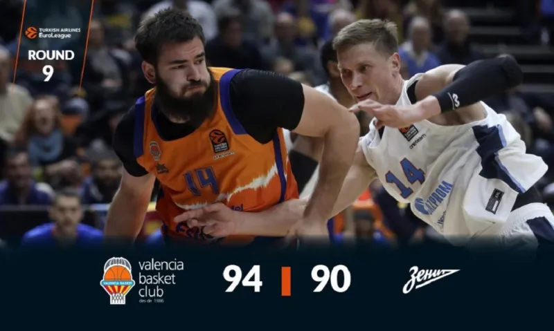 Βαλένθια – Ζενίτ 94-90: Ανατροπή με «βομβαρδισμό»! (vid)