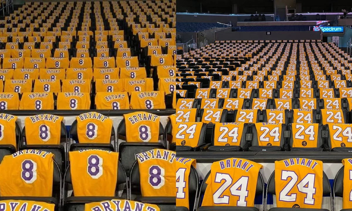 Λέικερς: Γέμισε το Staples Center με φανέλες του Κόμπι (pics)