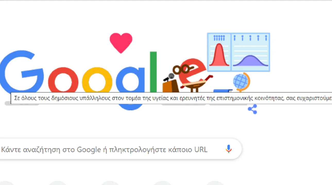 Google doodle - Κορονοϊός: Το μεγάλο ευχαριστώ σε όσους μάχονται ενάντια στον ιό