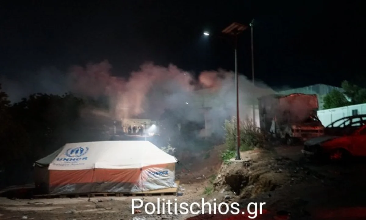 Χίος: Πολύ σοβαρά επεισόδια από μετανάστες το βράδυ της Ανάστασης! (vid)