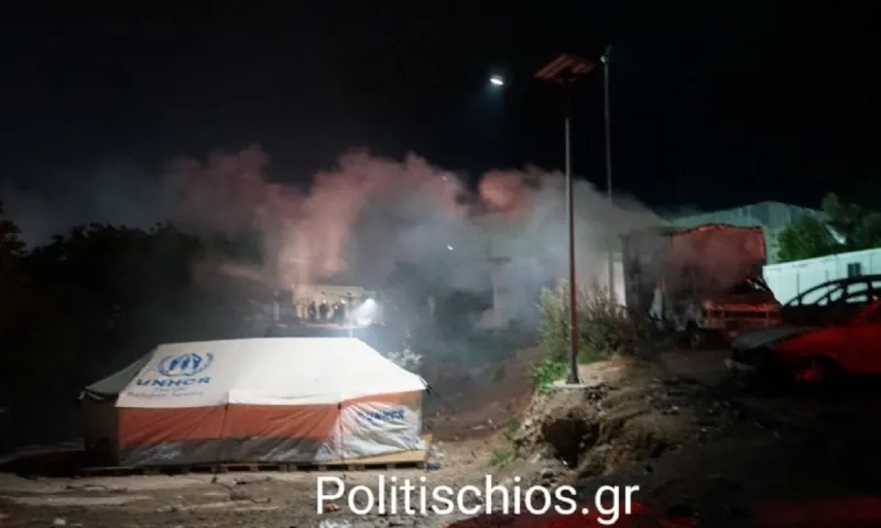 Χίος: Πολύ σοβαρά επεισόδια από μετανάστες το βράδυ της Ανάστασης! (vid)