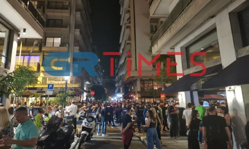Θεσσαλονίκη: «Χαμός» και πάλι για ένα ποτό (pic, vid)