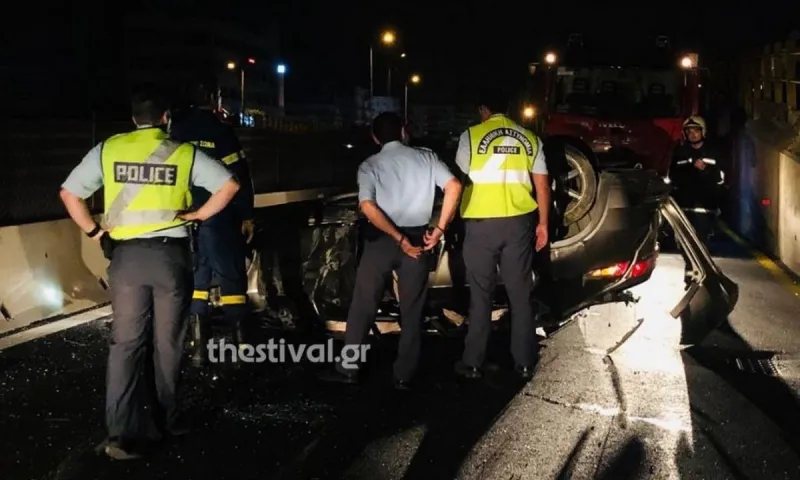 Θεσσαλονίκη: Σύγκρουση δύο αυτοκινήτων - Πέντε τραυματίες, ανάμεσά τους δύο παιδιά
