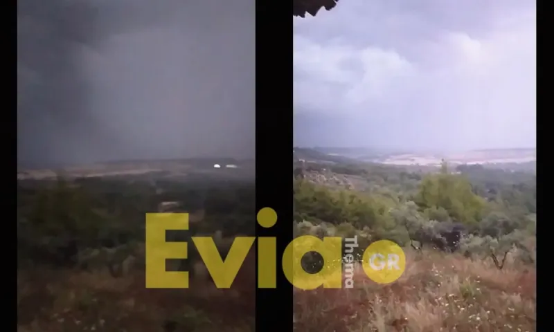 Κακοκαιρία: «Βομβαρδισμός» από κεραυνούς και φωτιές στην Εύβοια