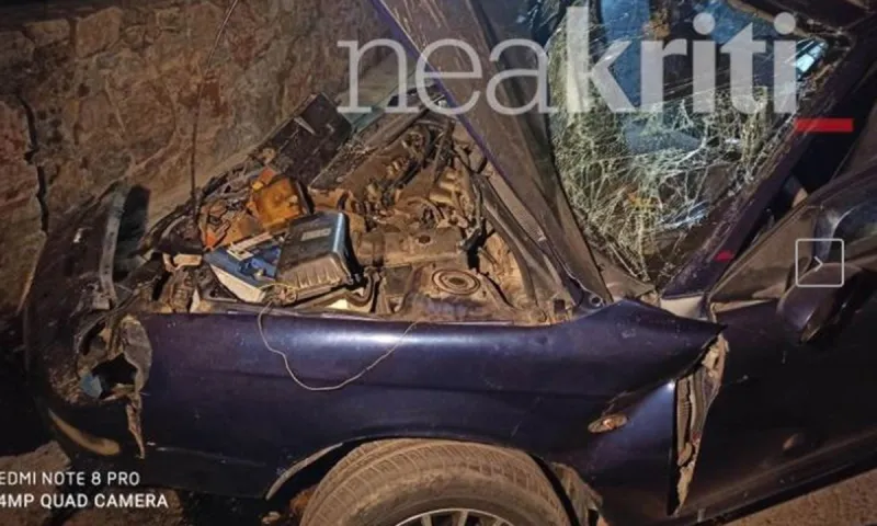 Κρήτη: Σοβαρό τροχαίο με δύο τραυματίες (pics)