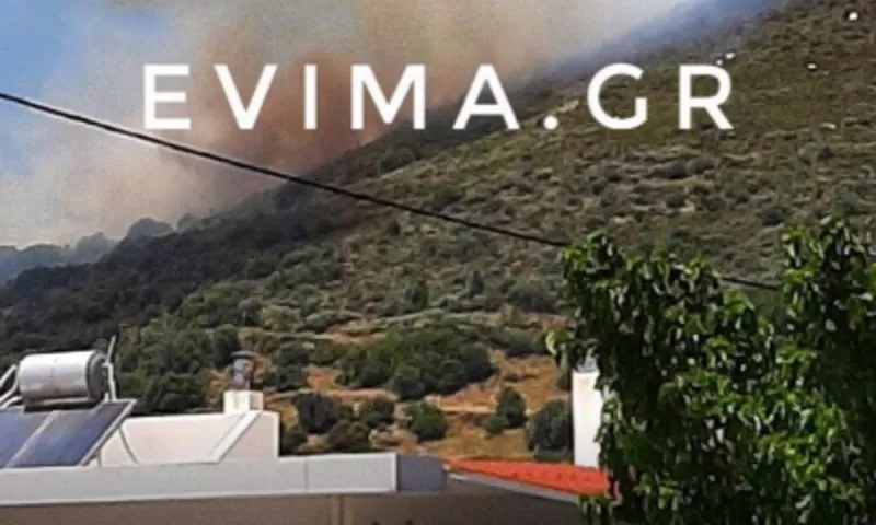 Υπό μερικό έλεγχο η φωτιά στην Κάρυστο