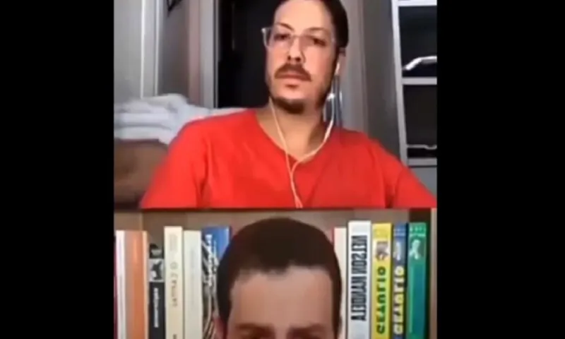 Παρουσιαστής έκανε συνέντευξη και η γυναίκα του πέρασε γυμνή πίσω του (vid)