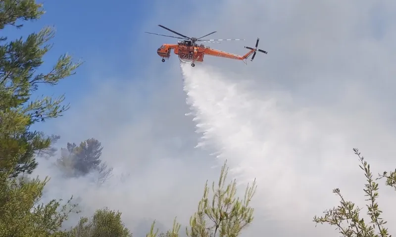 Κεφαλονιά - φωτιά: Προσπάθειες να περιοριστούν οι φλόγες (vid)
