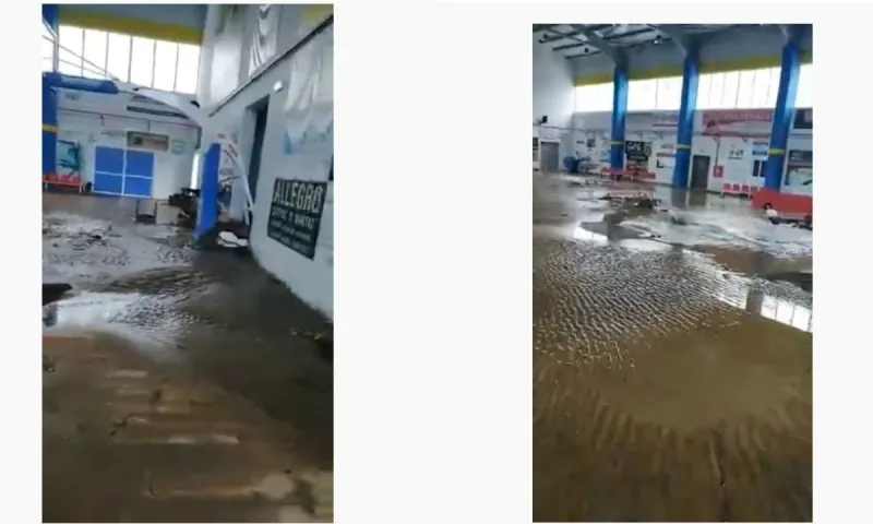 Εύβοια: Τεράστιες ζημιές στο κλειστό Βασιλικού (vid)