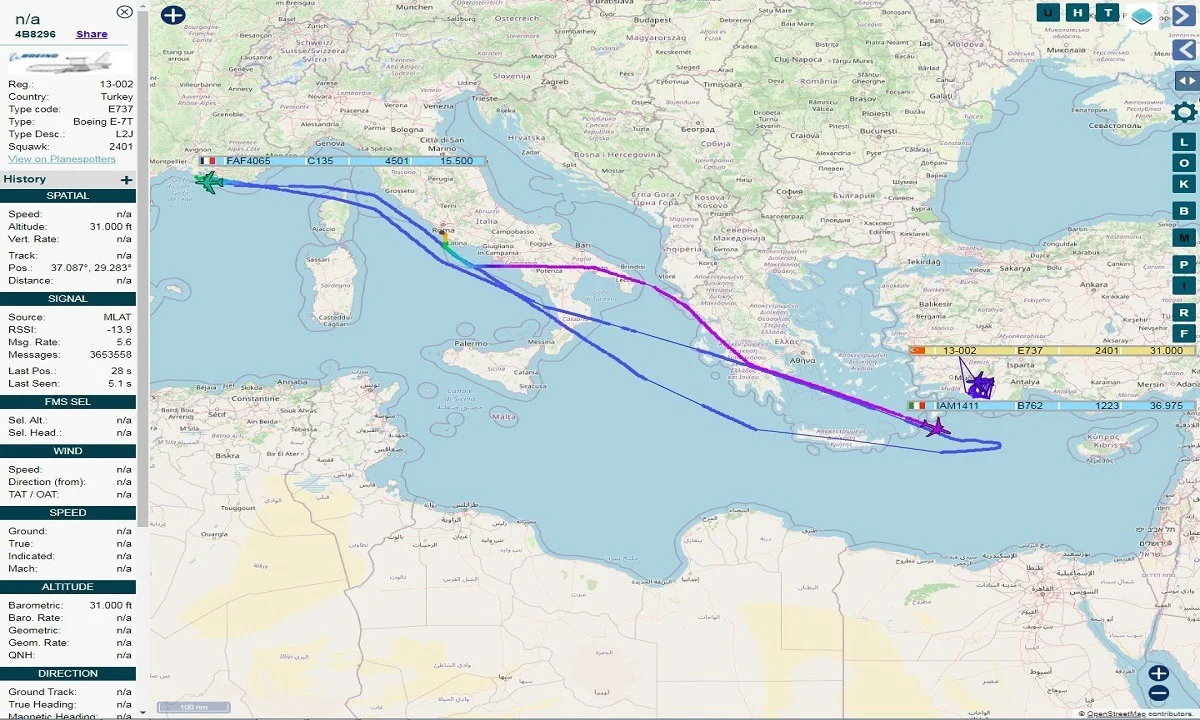 Toύρκοι: Έξαλλοι - Γαλλικό C 135 εφοδίασε ελληνικά F 16 πάνω από το Καστελόριζο
