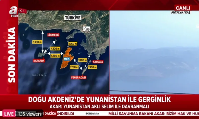 Τουρκία: Ο Ακάρ κάνει δηλώσεις σε γκρεμό για να έχει φόντο το Καστελόριζο