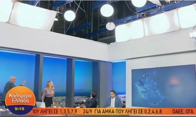 ΑΝΤ1: Έπιασε φωτιά το στούντιο του Παπαδάκη στον αέρα (vid)