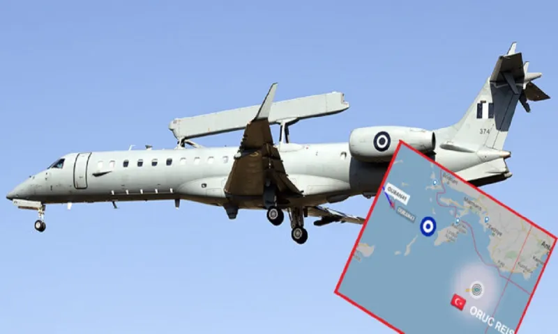 Toυρκία: Σάστισαν οι Τούρκοι - Ελληνικό Embraer πέρασε πάνω από το Oruc Reis