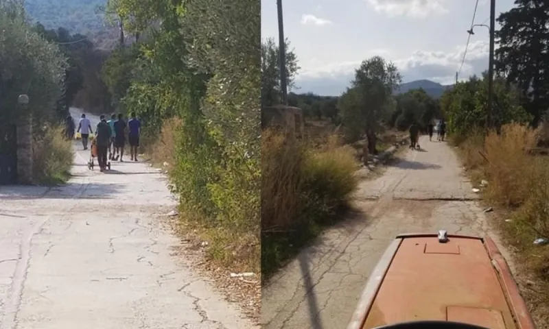 Χίος: Ανεξέλεγκτη μετακίνηση μεταναστών μέσα από τα χωράφια