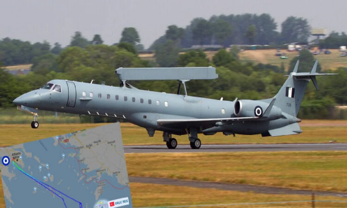 Ελληνοτουρκικά: Ελληνικό Embraer πήρε τα... μέτρα του Oruc Reis