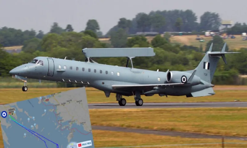 Ελληνοτουρκικά: Ελληνικό Embraer πήρε τα... μέτρα του Oruc Reis