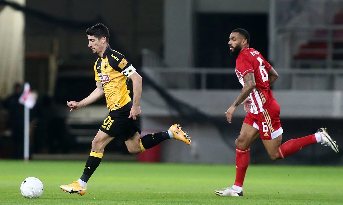 Ολυμπιακός - AEK: Δοκάρι ο Μάνταλος! (vid)