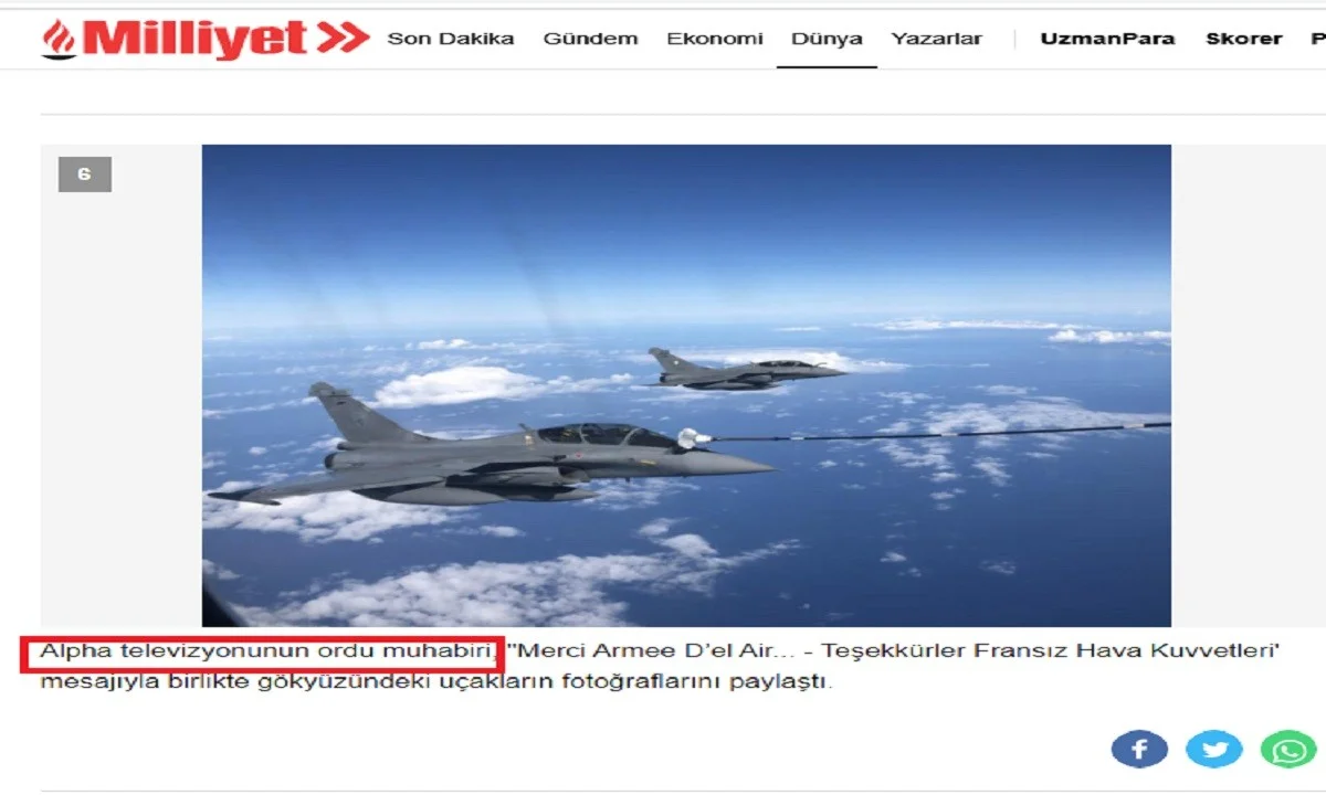 Rafale: Ρεπορτάζ των Τούρκων για τον Κώστα Σαρικά του Alpha - Τον έκαναν πρώτο θέμα
