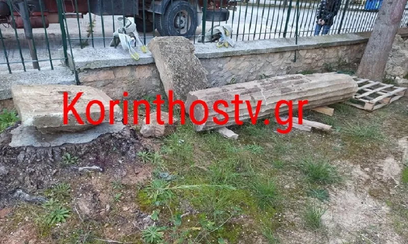 Νεμέα: Εντοπίστηκε αρχαίος κίονας σε ρέμα στο χωριό Πετρί