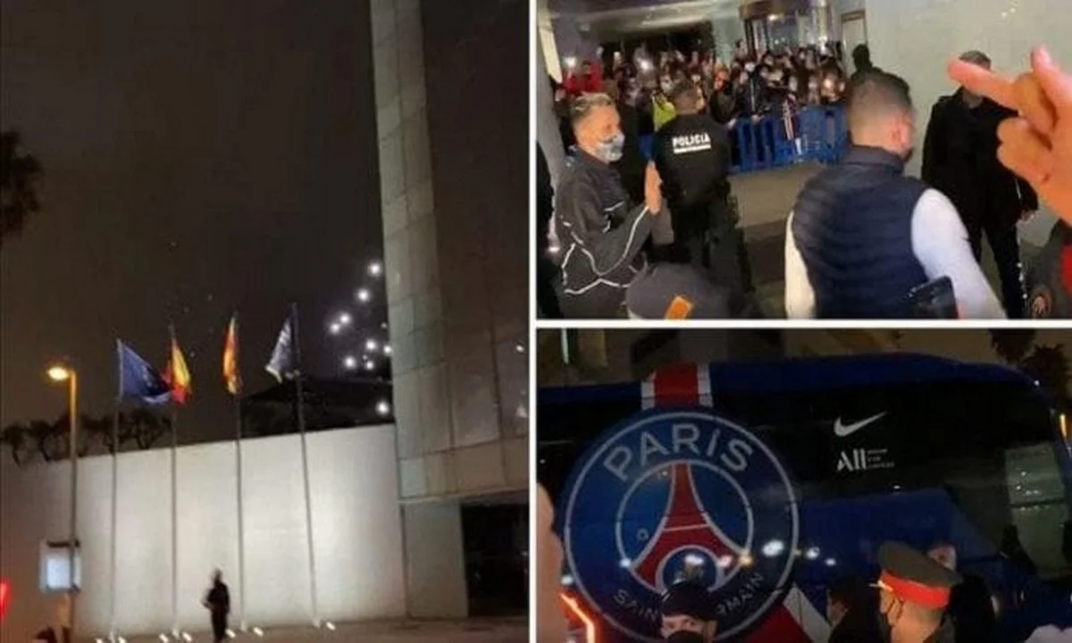 Βαρκελώνη: Βραδινό...«καψόνι»  έξω από το ξενοδοχείο της Παρί!(vid)