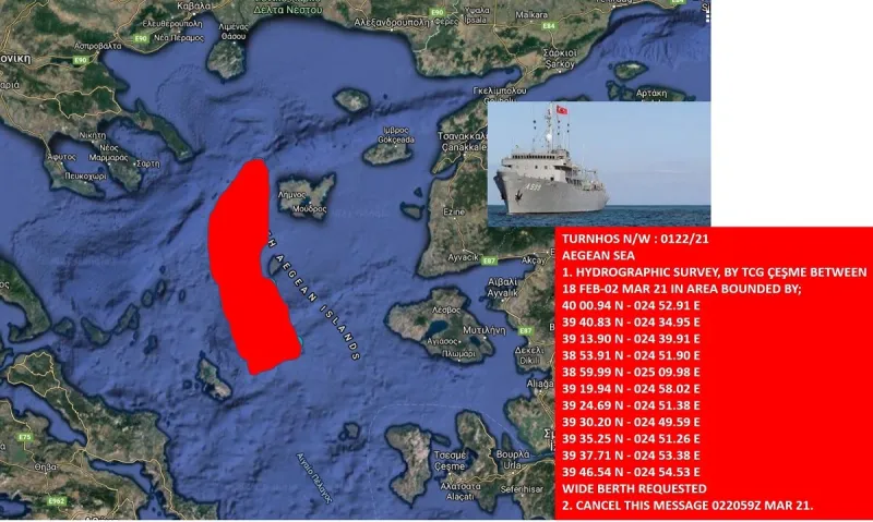 Ελληνοτουρκικά: Ο στόχος της Τουρκίας με τη νέα NAVTEX για το Τσεσμέ (vid)
