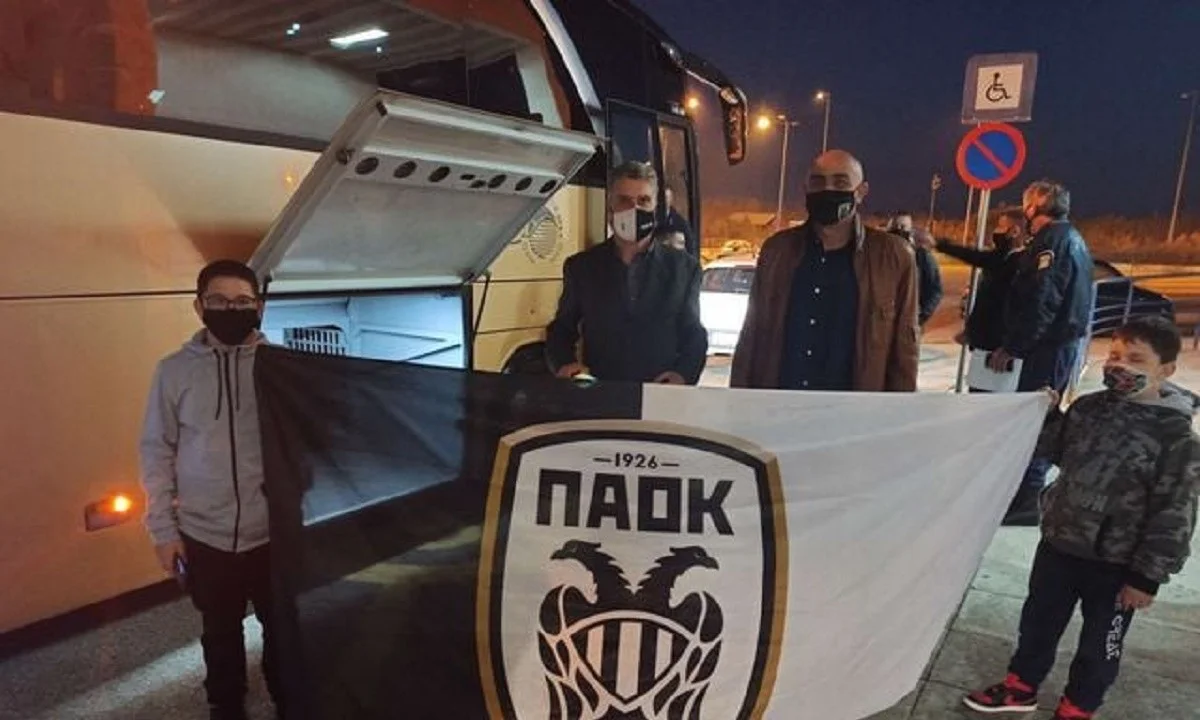 ΠΑΟΚ: «Ασπρόμαυρη» υποδοχή στην Καλαμάτα (pics)