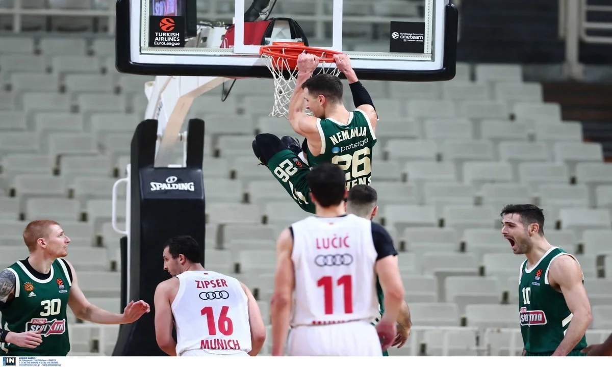 Euroleague: Δύσκολη έξοδος για τον Παναθηναϊκό στο Μόναχο