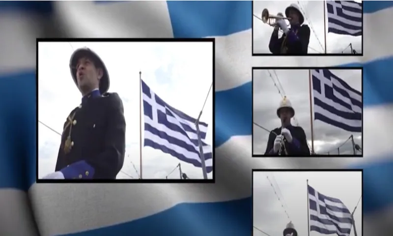 Ελληνική Επανάσταση: Ο Εθνικός Ύμνος από την μπάντα του Πολεμικού Ναυτικού - Υπέροχο video
