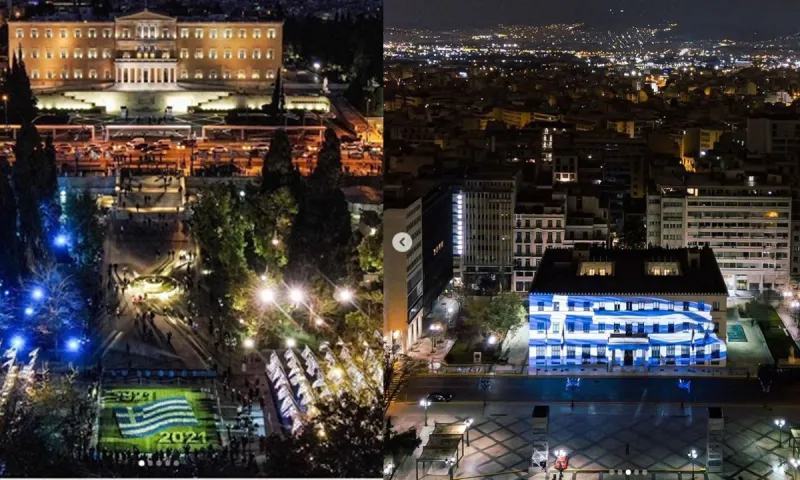 25η Μαρτίου - Εντυπωσιακές εικόνες απο την πλατεία Συντάγματος με drone