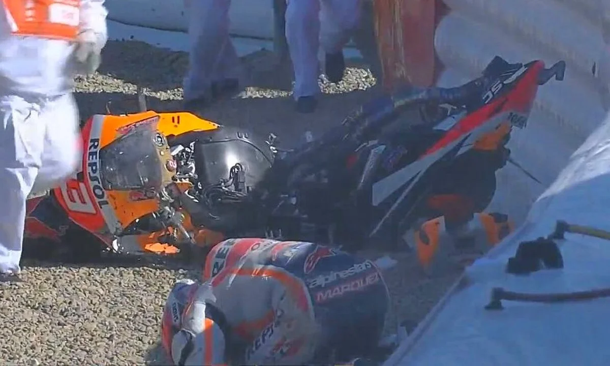 Moto GP: Ατύχημα ΣΟΚ για Μάρκεθ - Σώθηκε από θαύμα! (vid)