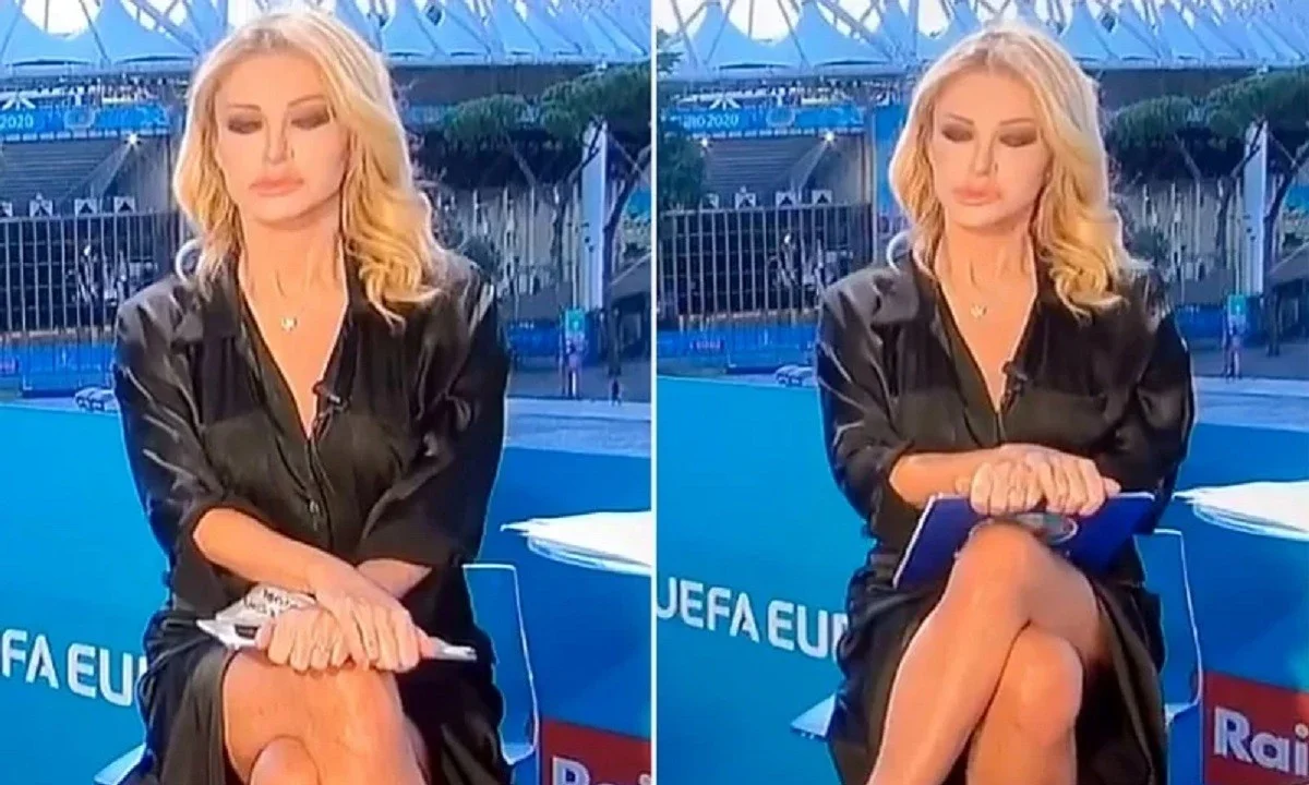 Ιταλίδα παρουσιάστρια έκανε σταυροπόδι αλα-Σάρον Στόουν