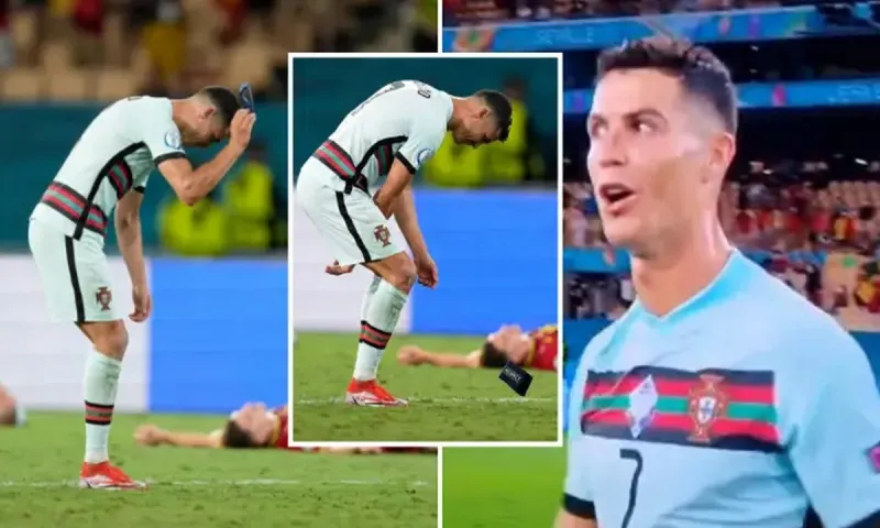 Euro 2020: Έξαλλος ο Κριστιάνο Ρονάλντο - Πέταξε και κλώτσησε το περιβραχιόνιο  (vid)