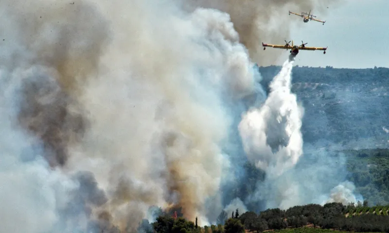 Φωτιά σε αγροτική και δασική έκταση στο Καλέντζι Κορινθίας